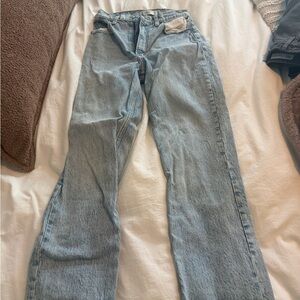 Abercrombie & Fitch Light Wash High-Rise Straight Jeans